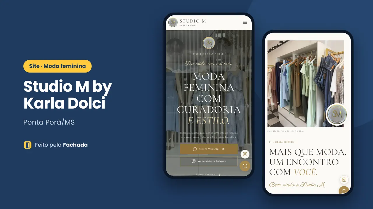 Site da loja de moda feminina Studio M by Karla Dolci
